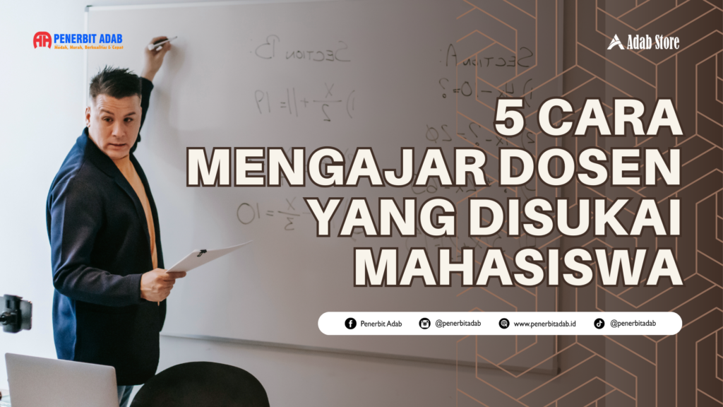 Dosen mengajar di kelas dengan mahasiswa yang antusias